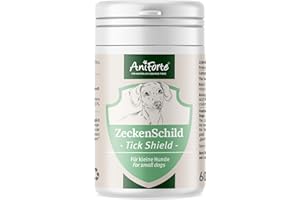 AniForte Protezione zecche per Cani Fino a 10kg 60 Capsule - Scudo Naturale Anti zecche Attraverso la barriera cutanea, Difesa Contro zecche e parassiti, Protezione Anti-Tick, Repellente per zecche
