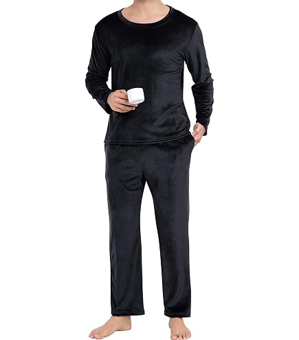 Tinetill Nachtwäsche Herren Schlafanzug Warm Fleec Produktbild-Vorschau 12