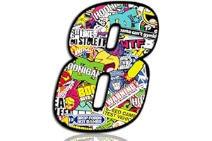 Biomar Labs® Número 8 DC Bomb Calavera Vinilo Adhesivo Pegatina Coche Auto Motocross Moto Sport Start Racing Tuning N 208