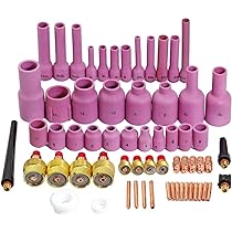 RIVERWELD Kit 18pcs Accessoires TIG - Pinces, Buses Alumine Et Capuchons Pour Torches 9 20 25