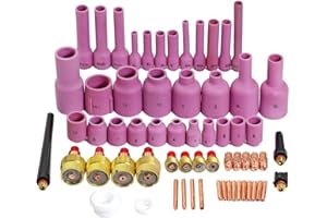 RIVERWELD TIG Gaz Lentille Back Cap Collet Corps Assorted Pour DB SR WP9 20 25 TIG torches 63pcs