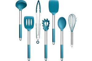 Joyfair Set di utensili da cucina in silicone da 7 pezzi (blu)