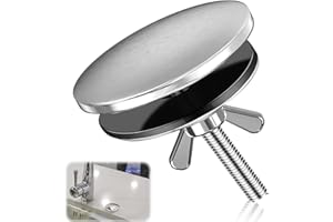 ELNLE Hahnlochstopfen Edelstahl Chrom 50mm Lochabdeckung Spüle Küchen Wasserhahn Loch Abdeckung Küche Blindstopfen Spüle für Spülbeckenlochstopfen Küche Badezimmer