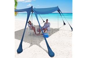MENCHY Beach Tent,Pop Up Beach Tent with Carrying Bag Sand Shovel, UPF50+ Protection Beach Shade, Portable Canopy Sun Shade for Picnic Fishing Parks Camping (10x10 FT)