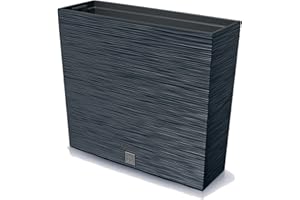 PROSPERPLAST Macetero color antracita, con depósito, colección FURU, de 58 x 18 x 49,8 cm, capacidad de 12 L.