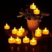 Diyife Vela LED, [12 Pcs] Luces de Té sin Llama Velas Led de Té Velas Eléctricas con Baterías [Amarillas Cálidas] Día de San 