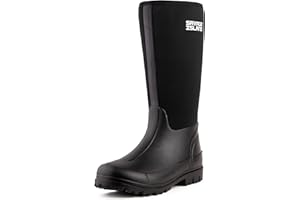 Savage Island Women's Neoprene Insulated Rubber Wellington Boots Warm Lined Fully Knee High Waterproof Wellies
