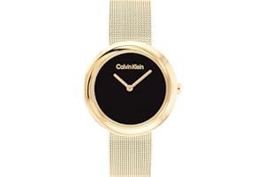 Calvin Klein Analogue Quartz Watch for Women Twisted Bezel Collection with Stainless Steel or Leather Bracelet - Available in Different Colors