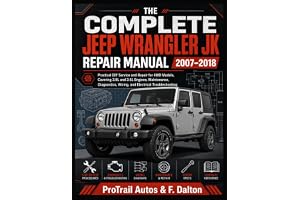 THE COMPLETE JEEP WRANGLER JK REPAIR MANUAL 2007–2018: Practical DIY Service and Repair for 4WD Model, Covering 3.8L and 3.6L