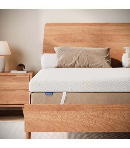 ELEMUSE Memory Foam Mattress Topper Double (135x190cm) - Soft, Washable Cover, OEKO-TEX & CertiPUR-US Certified-953244