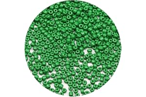 Bala&Fillic 4mm Grün Farben Glasperlen zum Auffädeln, 6/0 Perlen für Armbänder, perlen für Schmuckstücke Selber Machen (Grün)