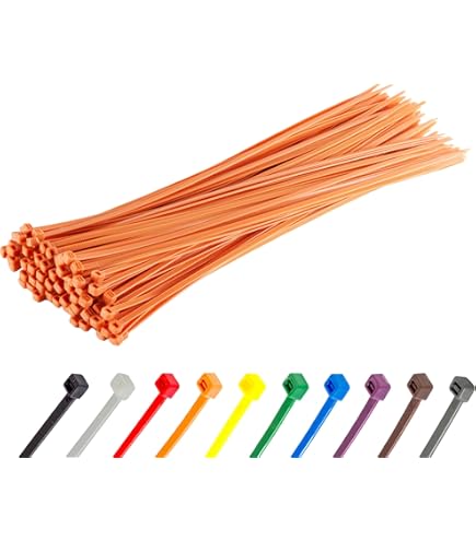 Fascette Stringicavo Arancioni 100 Pezzi: Resistenti Ai Raggi UV E Alle Intemperie, Varie Dimensioni (2,5x100 Mm E Altre)