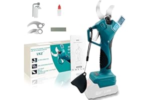 VKE Sécateur électrique Sans Fil 600W Secateur Electrique Professionnel Diámetro Máximo de Corte 40 mm Sécateur à Batterie avec Affichage LED (la batterie n'est pas incluse)