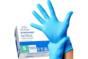 SHOW-ME 100 guanti in Nitrile senza polvere, senza lattice, ipoallergenici, certificati CE conforme alla norma EN455 guanti per alimenti guanti medici monouso (S)