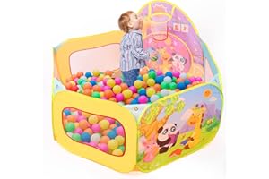 GIEMIT Pop Up Spielzelt Bällebad Ballpool Pop Up Zelt Kleinkind Bällchenpool Kinder Faltbare Ball Grube (120 * 77 * 47CM)…