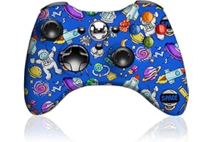 SWCTIM Wireless Controller für Xbox 360,2.4GHZ Game Joystick Controller Gamepad für Xbox 360 & Slim Konsole und PC Windows 7/8/10,mit 3.5mm Kopfhörerbuchse,Blau