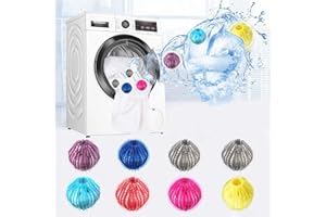 DVONE Boule Anti Poils Machine à Laver, 8 Pièces Nylon Boule de Lavage Réutilisable Colorfast Pour Meilleure Friction du Linge, Réduire l'enchevêtrement et Nettoyage Efficace