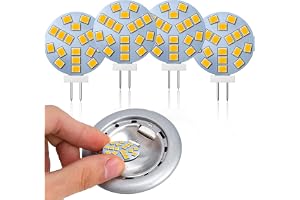 Lamptobe 2W G4 LED 12V, Rund LED G4 12V varmvit 2700K (motsvarande 20W), G4 LED för ljus under skåp infälld möbel infälld möb