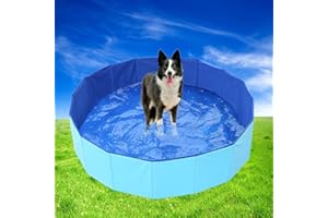 Cozywind Piscina Plegable para Perros Bañera para Mascota Piscina Portátil para Niños PVC Antideslizante 100% Seguro y No Tóxico (120 x 30 cm)