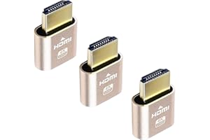 DIFCUL HD-TV Dummy Plug 4K Display Emulator Kompatibel mit Windows Mac OSX Linux Dummy Stecker Display Emulator für HD-TV UHD 3840x2160@60Hz (3 Stück)