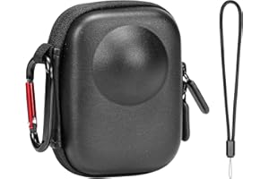 AMAZEAR Futerał do DJI OSMO 360 akcesoria, przenośna kompaktowa torba do przechowywania OSMO360 z paskiem na nadgarstek, skóra PU, wodoodporna, czarna