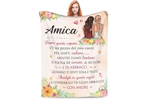 G-dake Regali Migliore Amica, Regalo Amica Compleanno, Coperta Idee Regalo per Amico, Regali Originali Di Amicizia per Natale, Ringraziamento Anniversario, Laurea Coperte Morbido 130x150cm