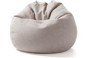 Aiire Sittsäck L med Fyllning, Bekväm Bean Bag i Bomull för Vuxna och Ungdomar, Avtagbart och Tvättbart Fodral, Lounge och Gaming
