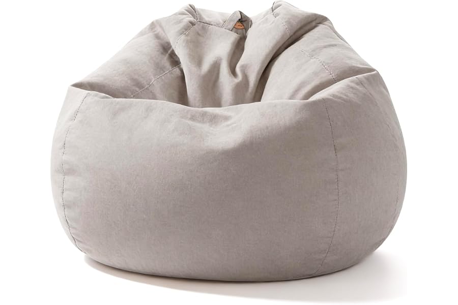 Aiire Puff con Relleno Incluido Moderno - Sillon Puf de Salon en Algodón Premium - Desenfundable y Lavable - Puffs Pera