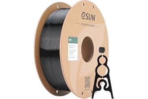 eSUN PET Filament 1.75mm, Filamento PET de Alta Dureza, Carrete de 1KG (2.2 LBS) Filamento para Impresión 3D para Impresoras 3D,Negro