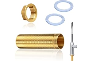 LYSHOOCE Alargador de grifo, 10 cm de extensión de grifo con tubo roscado, extensión de grifo con tubo roscado, fijación para montaje de grifos