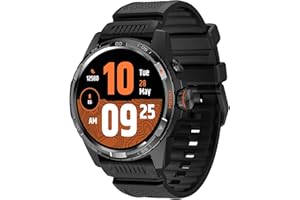 Ticwatch Atlas Smartwatch Android Wear OS 90 ore di batteria 110+ modalità di allenamento Mappa termica Rilevamento cadute Health Fitness Tracker 5ATM Bussola GPS Solo Android Compatibile Nero