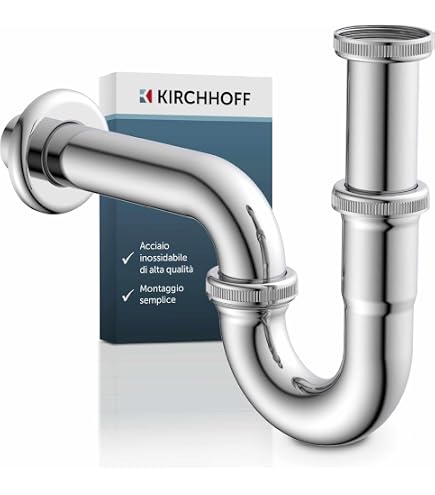 KLUDI X1 Rubinetto Per Lavabo Con Scarico A Tirante - Miscelatore Monoforo Cromato Con Cartuccia In Ceramica, Altezza 75mm, Made In Germany - 3