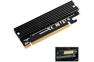 COALWOP M.2 SSD NVMe to PCIe Adapter Card PCIe M.2 Adapter with Aluminum Heatsink and Thermal Pad up to 8GB/S M.2 NVMe to PCI-E converter 3.0 X4 X8 X16 Card