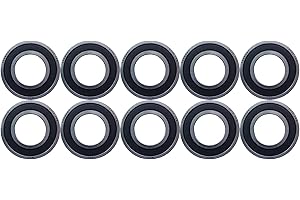 NEX SOLUTIONS GROUP NEX 6001 2rs 10uds Rodamiento de Bolas 12x28x8mm Doble Junta de Goma y Acero Cromado, 6001-2rs Rodamiento Rígido de Bolas Sellado