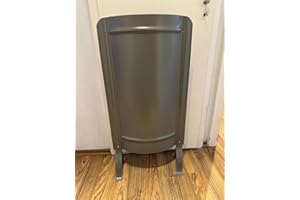 KROKODILZANGE grauer Ofenschirm mit Füßen grau Hitzeschild 91 x 46 cm modern glatt NEU AdoroSol Vertriebs GmbH Farbton in etwa RAL 9007 Graualuminium