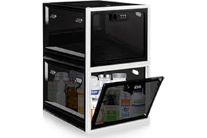 Gemaxvoled Abschließbare Box– Transparente Medikamentenbox zur Kindersicherung, Handy-Sperre & Snack-Kontrolle – BPA-freies Material, 12,6 Liter Fassungsvermögen, stapelbar & belüftet