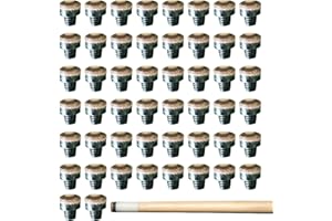 SPORWAY 50 punte per stecca da biliardo: punte avvitabili per stecca da biliardo, 12 mm, con filettatura in plastica M8, punte a vite per stecche da biliardo e snooker