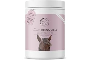 Annimally Poudre Relax pour Chevaux 850g pour Calmer Les Chevaux - Herbes pour Les nerfs avec magnésium, tryptophane, valériane, passiflore et Huile de Chanvre Contre l'anxiété, Le Stress