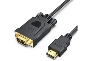 BENFEI Cavo HDMI a VGA 1080P 1,8M, unidirezionale Cavo HDMI sorgente a monitor/TV VGA, Compatibile con laptop PC monitor proiettore HDTV Raspberry Pi Roku Xbox