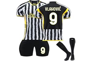 GENERIC Maglie da Calcio per Bambino e Adulti, Maglia Calcio 2023 2024, Numero 7, 9 Completo Calcio con Calze, T-Shirt Pantaloncini di Calcio da Bambino Uomo