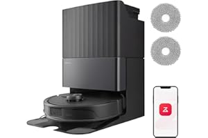 ‎ROBOROCK roborock Qrevo Master Saugroboter mit Wischfunktion&Hebarem Wischmopp, FlexiArm Design™, HyperForce® Saugkraft von 10.000 Pa, zusätzlich 2 Wischmops, Roboterstaubsauger-Set(Schwarz)