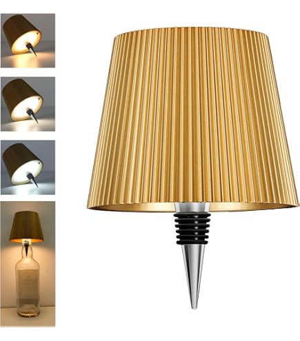 Lot De 6 Lampes Bouteilles Autocollantes LED - Sous-Verres Lumineux 7 Couleurs Pour Fêtes Et Bars