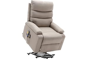 ASTAN HOGAR Sillón Relax con Función Auto-Ayuda (Levanta Personas), Reclinación Eléctrica, Masaje Y Termoterapia, Modelo Ceci AH-AR10520AR