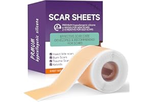 DAMIGHT Silikon Narbenpflaster, 4 x 150cm Silikonpflaster für Narben,Silicone Scar Tape für Gesicht, Atmungsaktiv, Wasserfest, Kollagen Silikon Narbenband für Kaiserschnitt und Keloidnarben, Alle Hauttypen