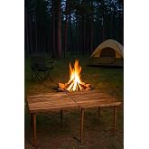 pratikoutdoor Katlanır Kamp, Piknik ve Bah&ccedil;e Masası 70x120 cm - Ceviz Renk