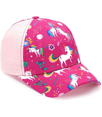 Protection Solaire Fille Casquettes Baseball Princesse - Lot De 2 Réglables - Protection Soleil Enfant - Coton/Polyester Casquette Coton Printemps été