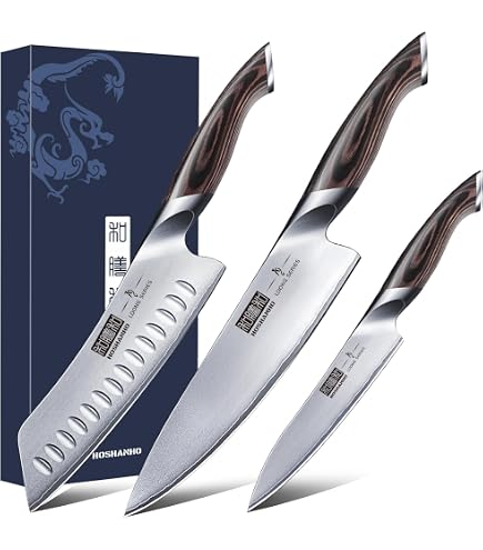 Couteau Santoku Elite 18 Cm – Lame Acier Inox, Tranchant Conique, Manche Ergonomique