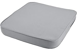 STYLELEX Orthopädisches Sitzkissen Minimalist - 100% Baumwolle mit Kaltschaum-Schaumstoff - Qualitatives Stuhlkissen - Feste Qualität - Waschbar (1, Hellgrau, 45x45x6cm)