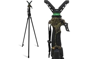 Royal Hunter® - Zielstock für Jäger - Tripod Dreibein GEN 3 – V-Joke Gewehrauflage - Pirschstock und Schießstock für perfekte Balance für präzises Zielen- stufenlos verstellbar von 100cm bis 160cm