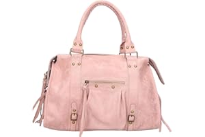 Gave Lux damska torba na ramię z prawdziwej zamszowej skóry Produkt wykonany ręcznie. GLX220609023FBG. Wyprodukowano we Włoszech. Lekka skóra 41 x 28 x 13 cm.